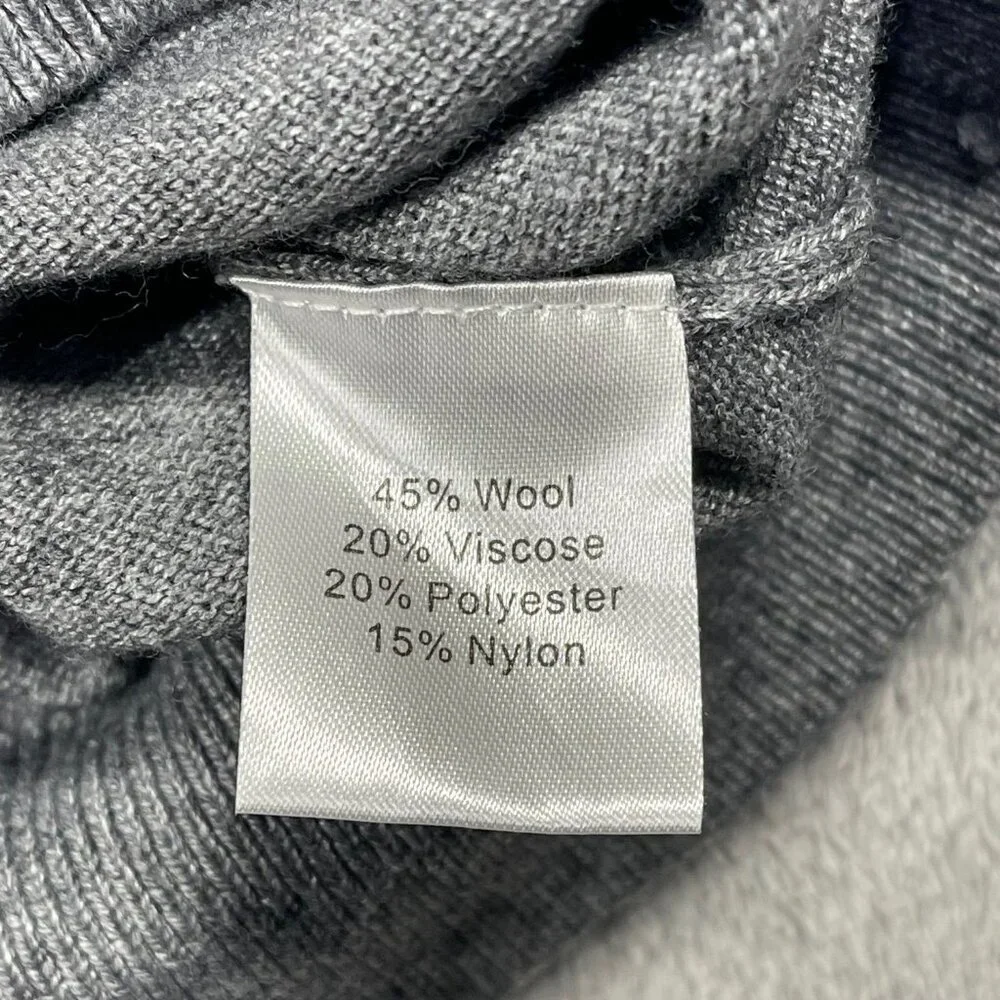 Kallspin Mens Wool Blend V Neck Sweater Vest Grey XL‎ Soft Lightweight